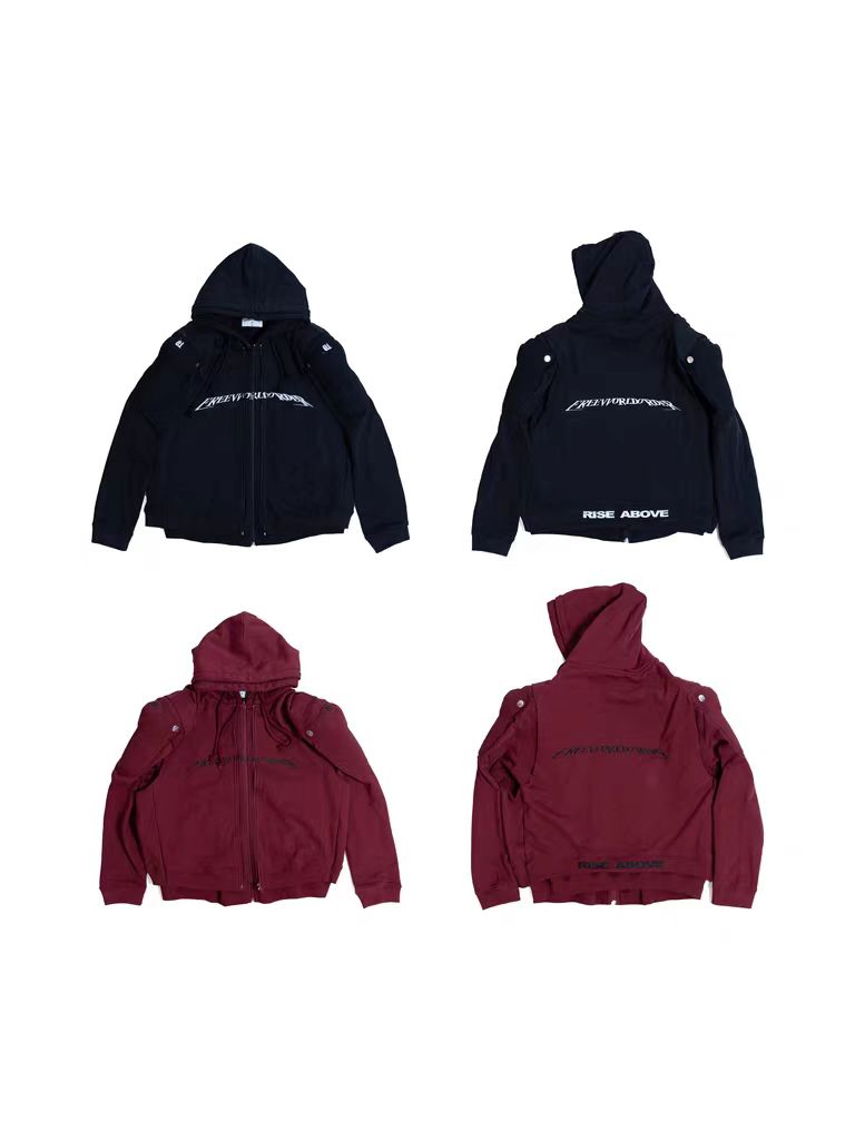 Protective double-layer zip-up hoodie